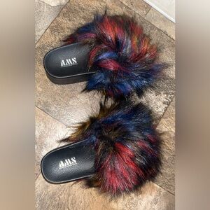 Size 6.5 women’s platform slides